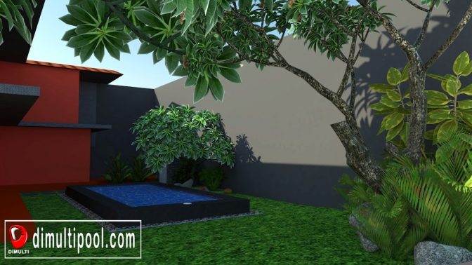Contoh desain Kolam Renang Minimalis Mrs Terry - Cirendeu Ciputat, Tangerang