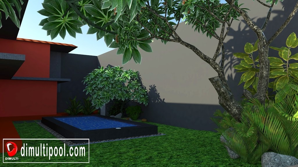 Contoh desain Kolam Renang Minimalis Mrs Terry - Cirendeu Ciputat, Tangerang