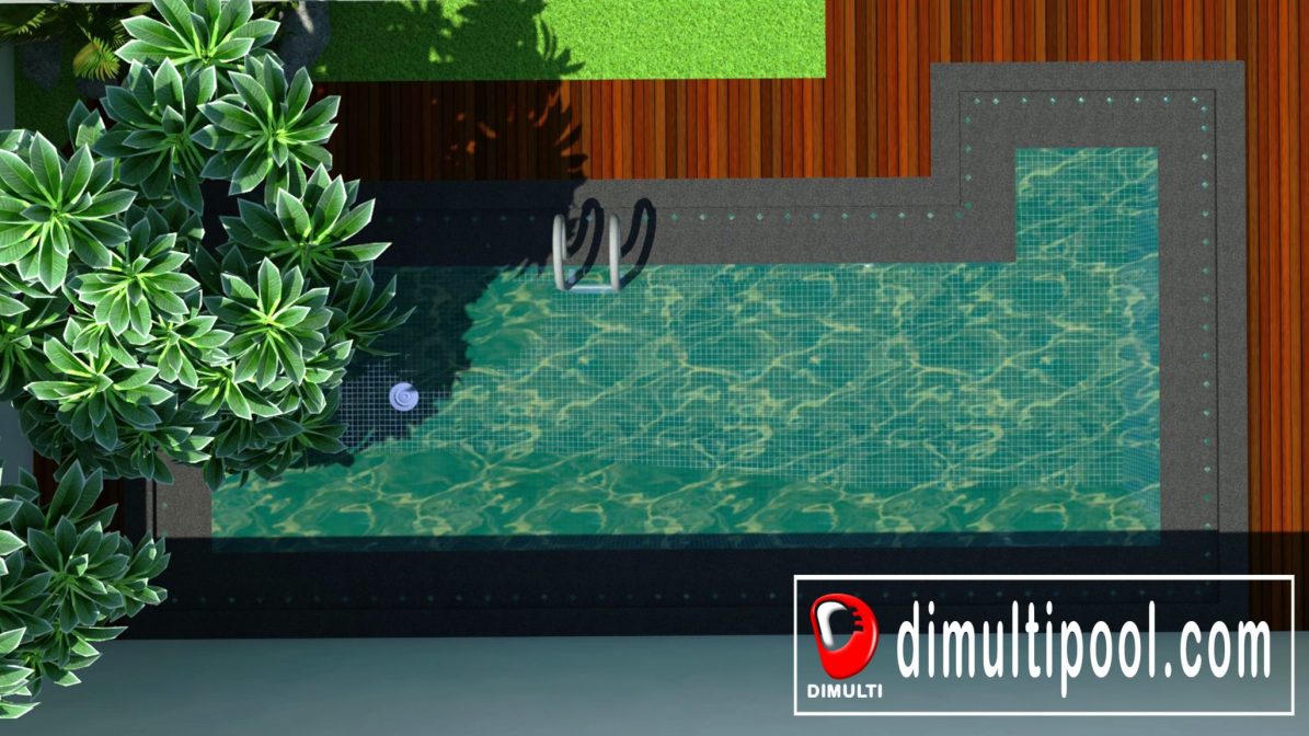 Kolam renang Minimalis Jakarta Selatan_Tampak Atas