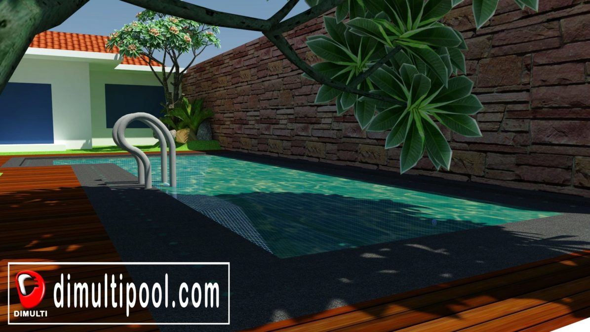Kolam renang Minimalis Jakarta Selatan_Tampak Samping 1
