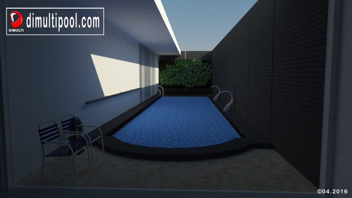 Kolam renang minimalis di cibinong, bogor 3