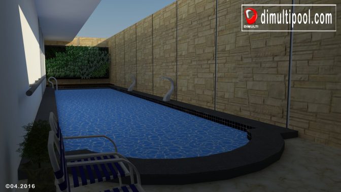 Kolam renang minimalis di cibinong, bogor 4