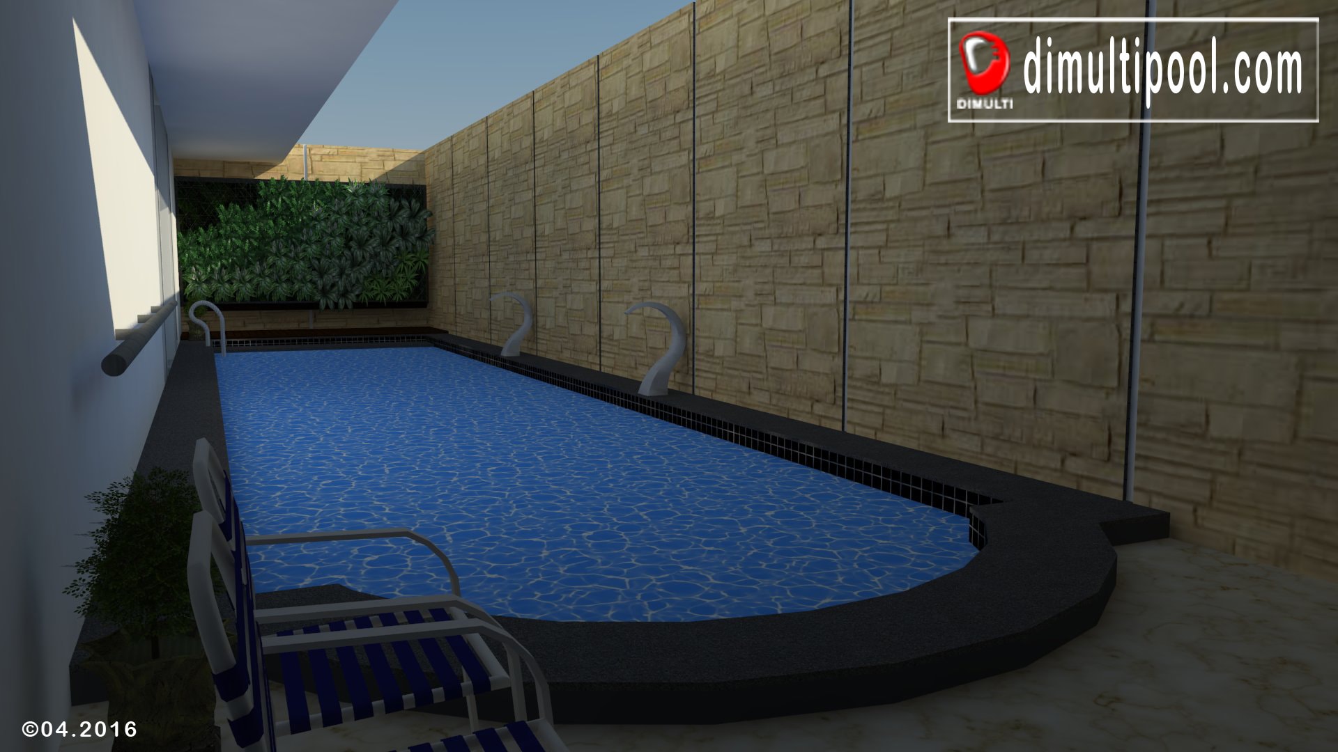 Kolam renang minimalis di cibinong, bogor 4