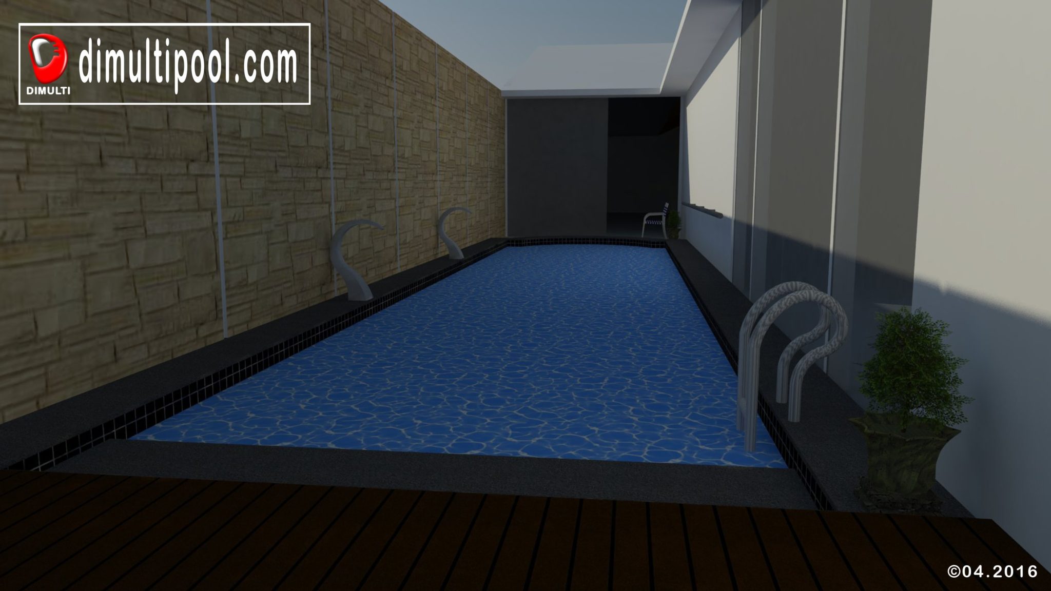 Kolam renang minimalis di cibinong, bogor 5