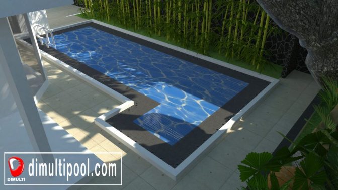 Kolam renang minimalis pondok labu Jakarta 2