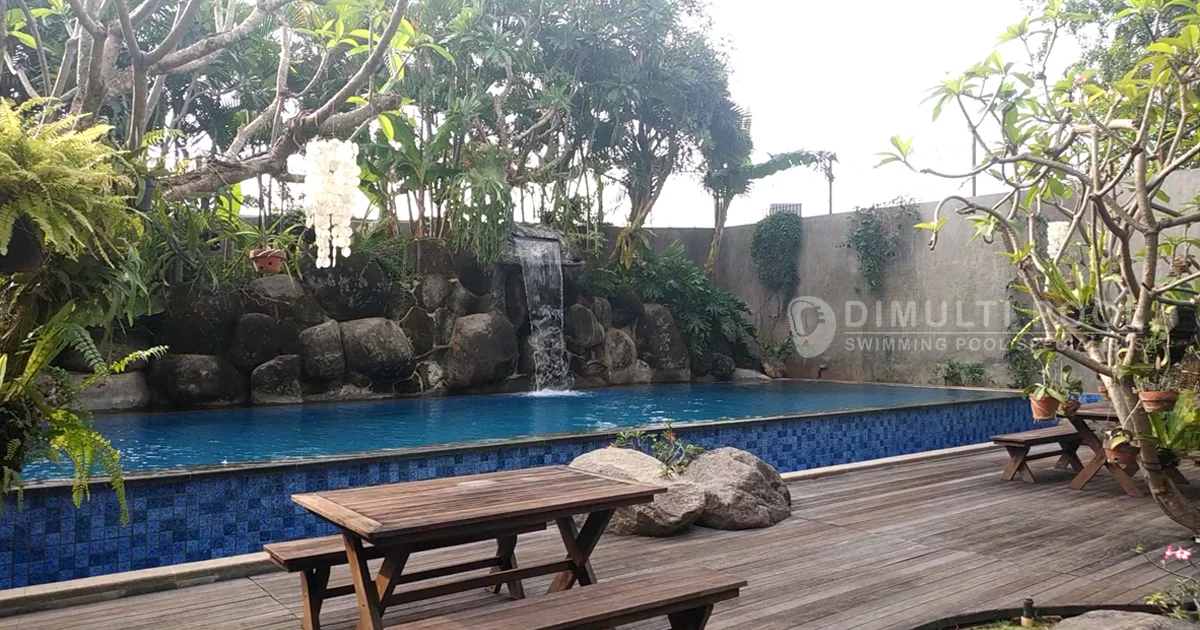 Hasil akhir pembuatan kolam renang ukuran 4x10 by DIMULTI POOL