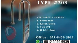 Tangga kolam renang type203 stainless steel 304