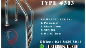 Produk tangga kolam renang type303 stainless steel 304