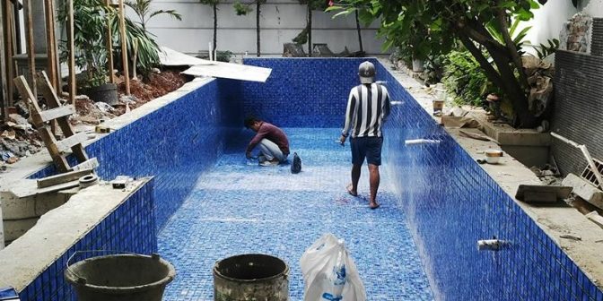 harga mozaik kolam renang