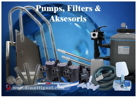 sksesoris dan peralatan kolam renang