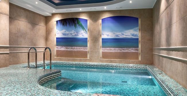 Contoh Gambar Desain Kolam Renang Indoor modern Minimalis