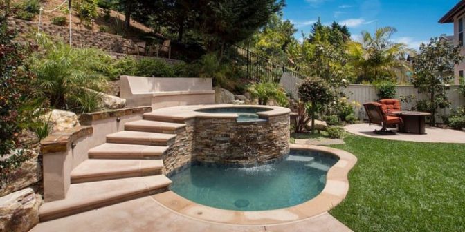 kolam renang dan taman