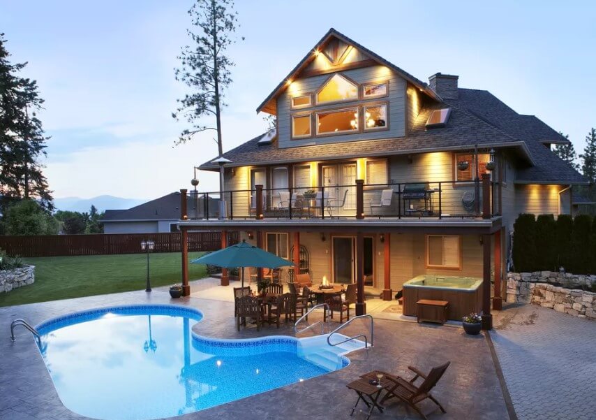 kolam renang dan taman