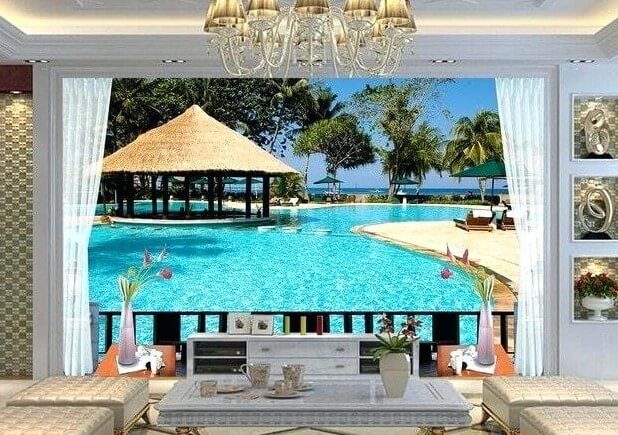 wallpaper kolam renang