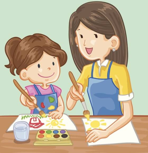 mengajari anak menggambar