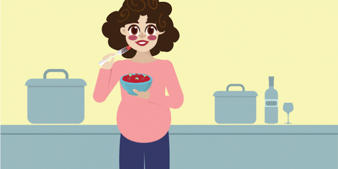ibu hamil makan pedas