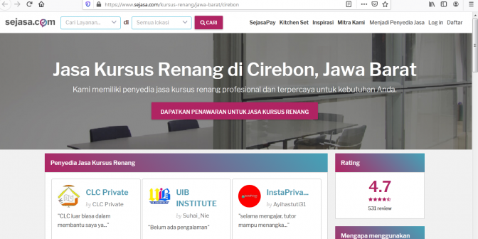 kursus renang di cirebon
