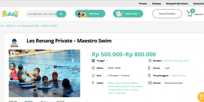 kursus renang di cikarang