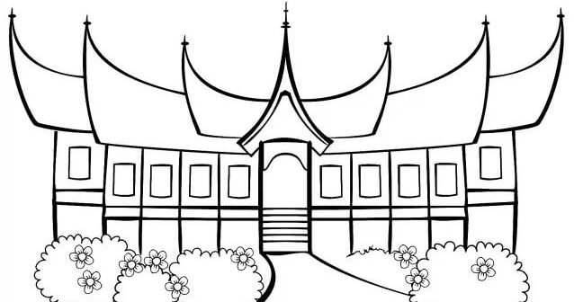 mewarnai gambar rumah