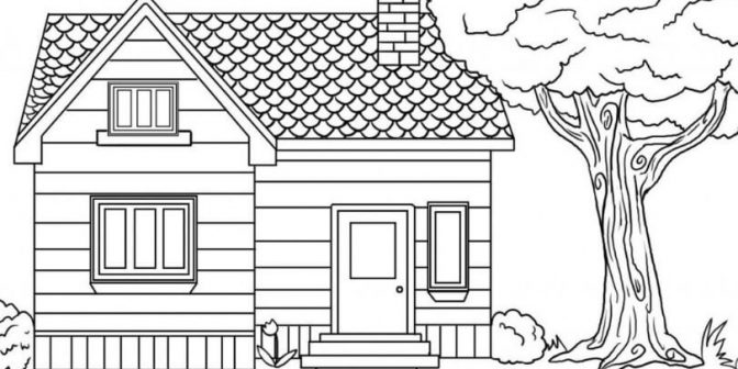 mewarnai gambar rumah Sumber pinterest.com