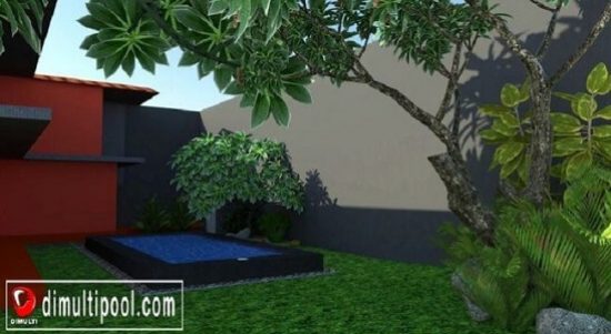 Contoh desain kolam renang minimalis 3d