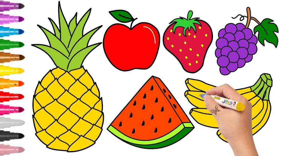 gambar mewarnai buah
