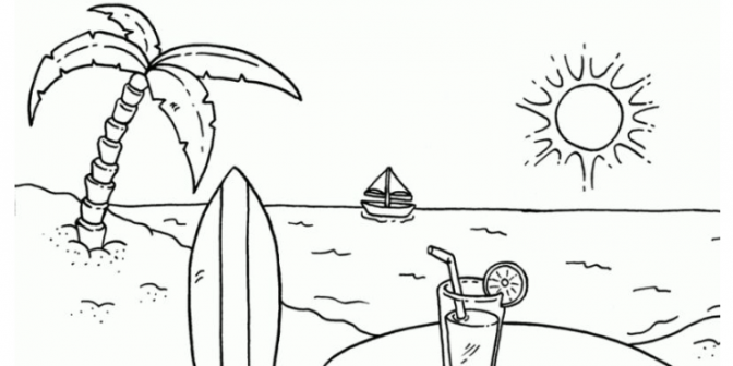 Gambar mewarnai pemandangan