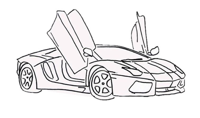 Download gambar mewarnai mobil