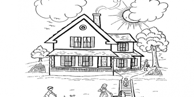 gambar mewarnai rumah