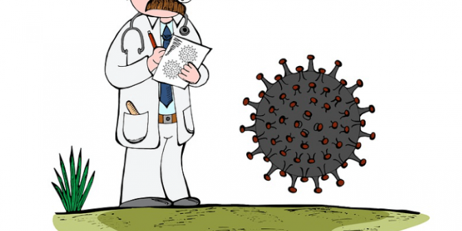 menggambar poster virus corona