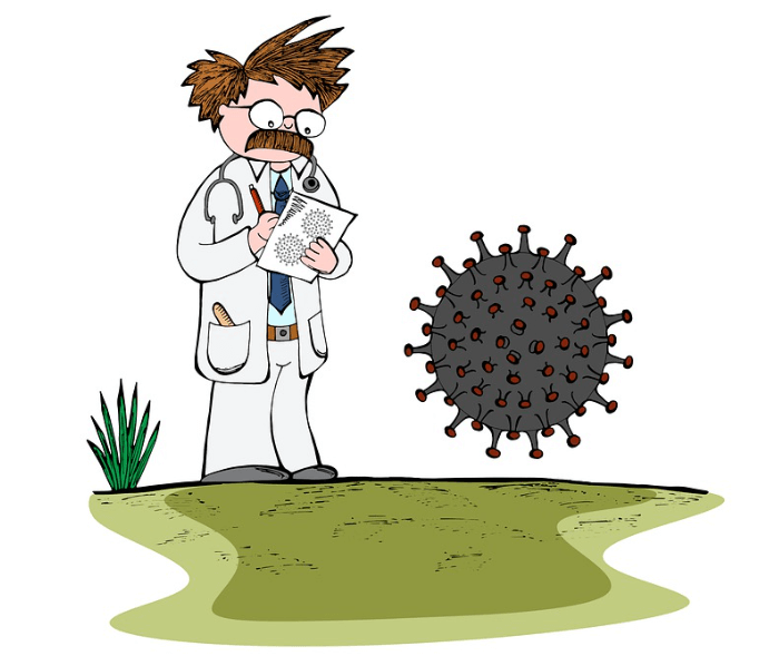 menggambar poster virus corona