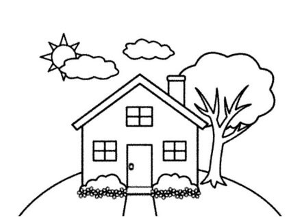 mewarnai gambar sekolah TK