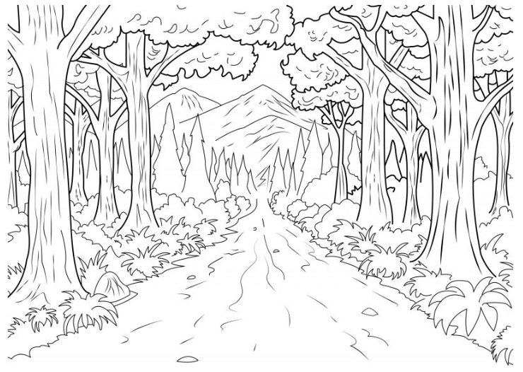 Gambar mewarnai pemandangan