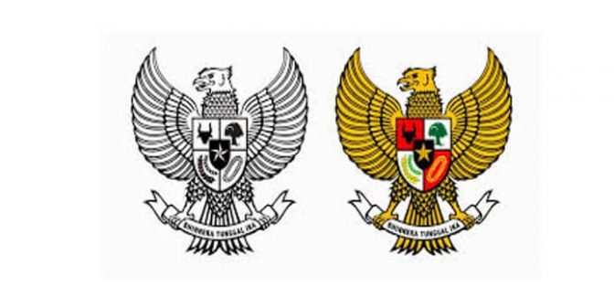 sketsa burung garuda