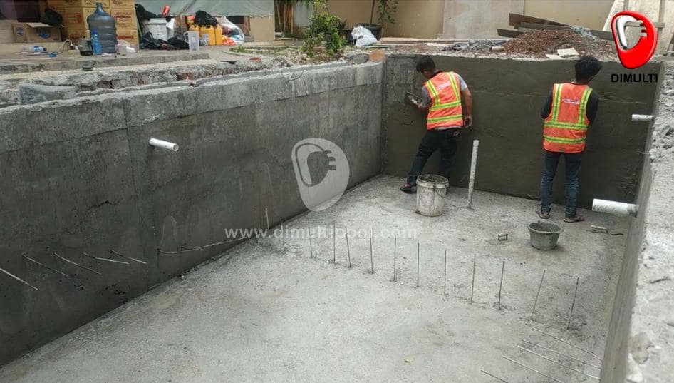 Pekerjaan Acian dan lem perekat