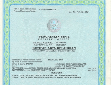 syarat bikin akta dan KK