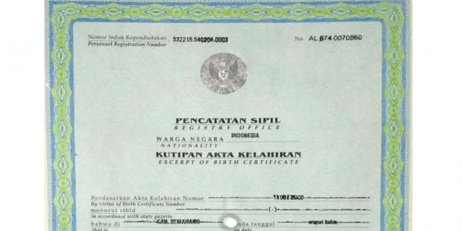 syarat bikin akta dan KK