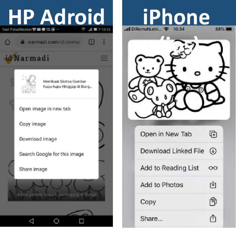 cara download gambar mewarnai