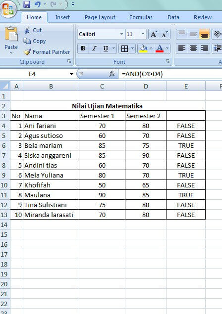 Rumus Microsoft excel terlengkap