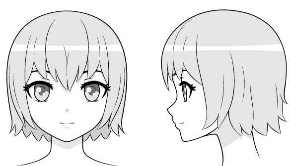 gambar sketsa wajah anime