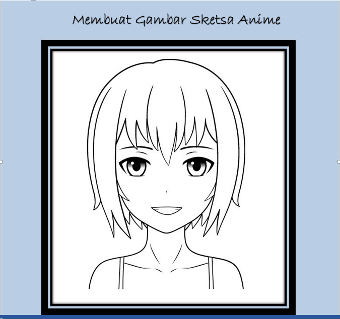 gambar sketsa wajah anime