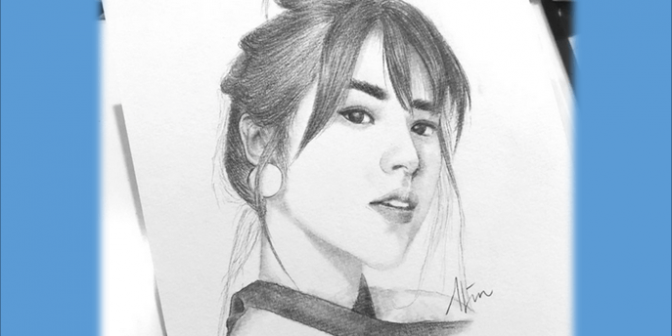 gambar wajah hitam putih