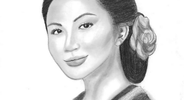 gambar wajah hitam putih