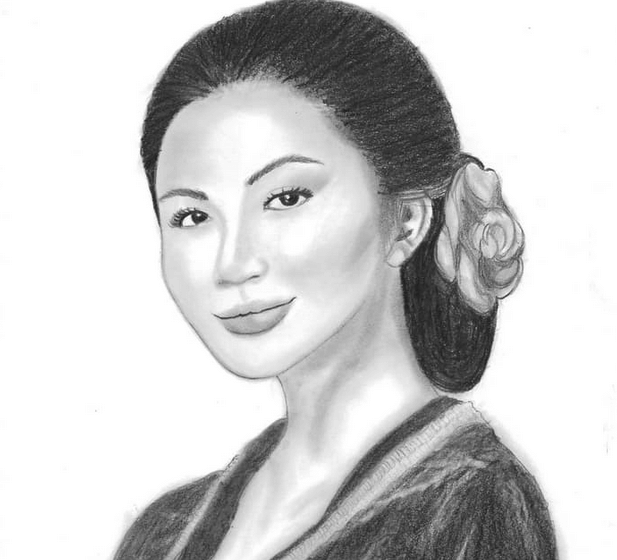 gambar wajah hitam putih