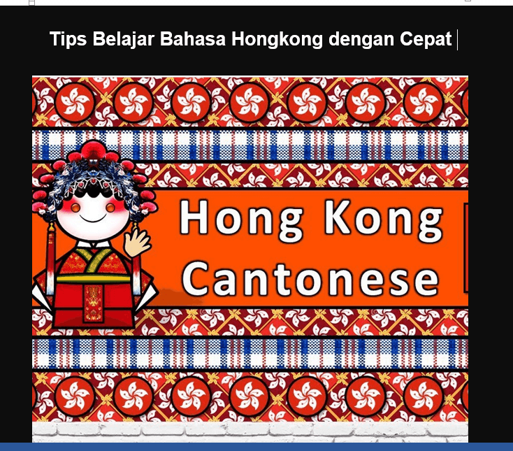 belajar bahasa hongkong