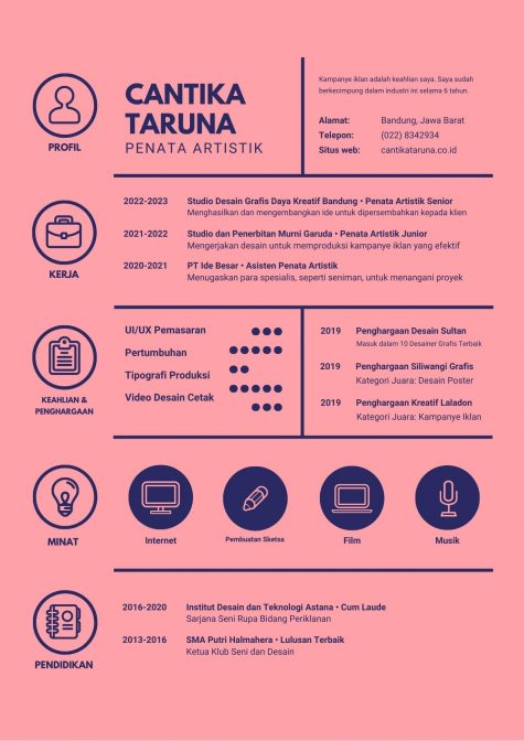 contoh cv lamaran kerja