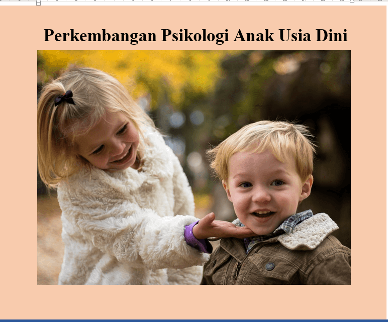 perkembangan psikologi anak usia dini