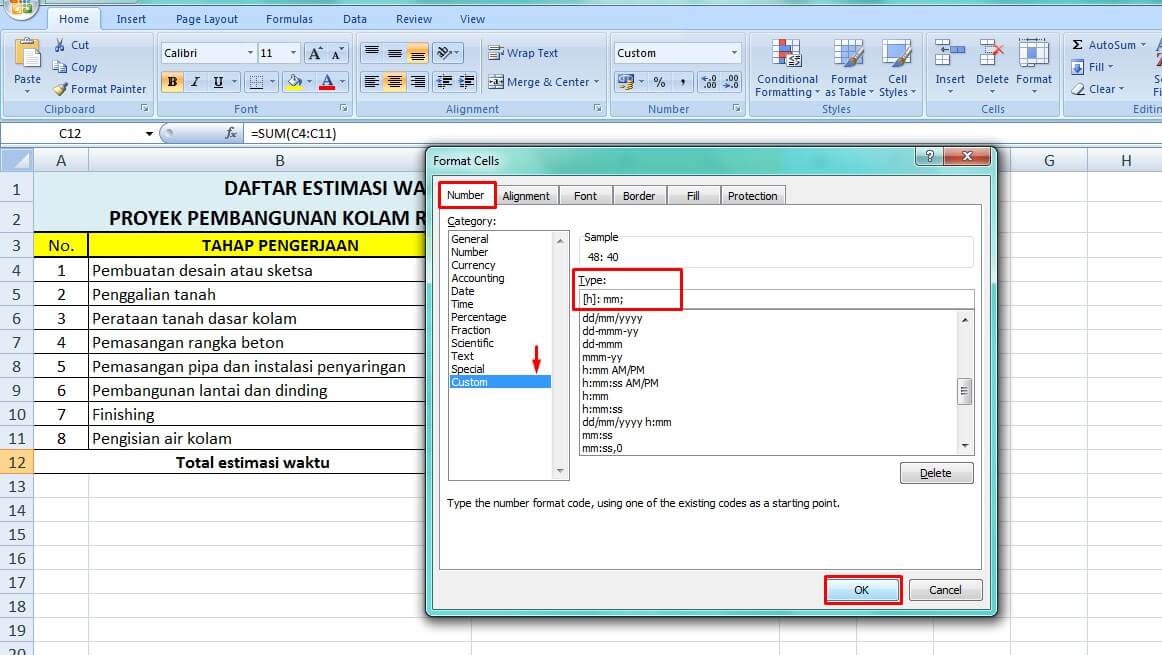 Rumus excel penjumlahan