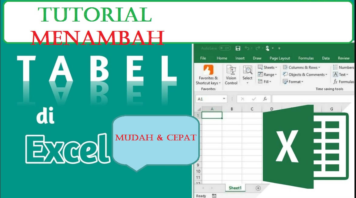 Cara menambah tabel di excel