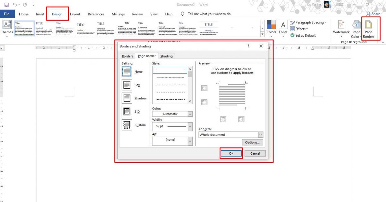 Cara Membuat Bingkai di word dengan Art Borders